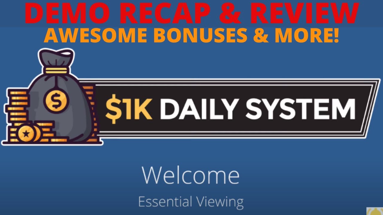 1K Daily System Demo and Review | Bonuses360.com | KevinMcClenahan Reviews | 1K Daily System Bonuses