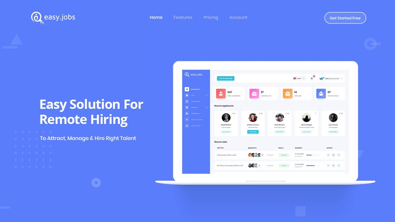 easy.jobs: Introducing V 2.0 - The Best Remote Hiring Solution! Get Started Within 2 Mins For Free!