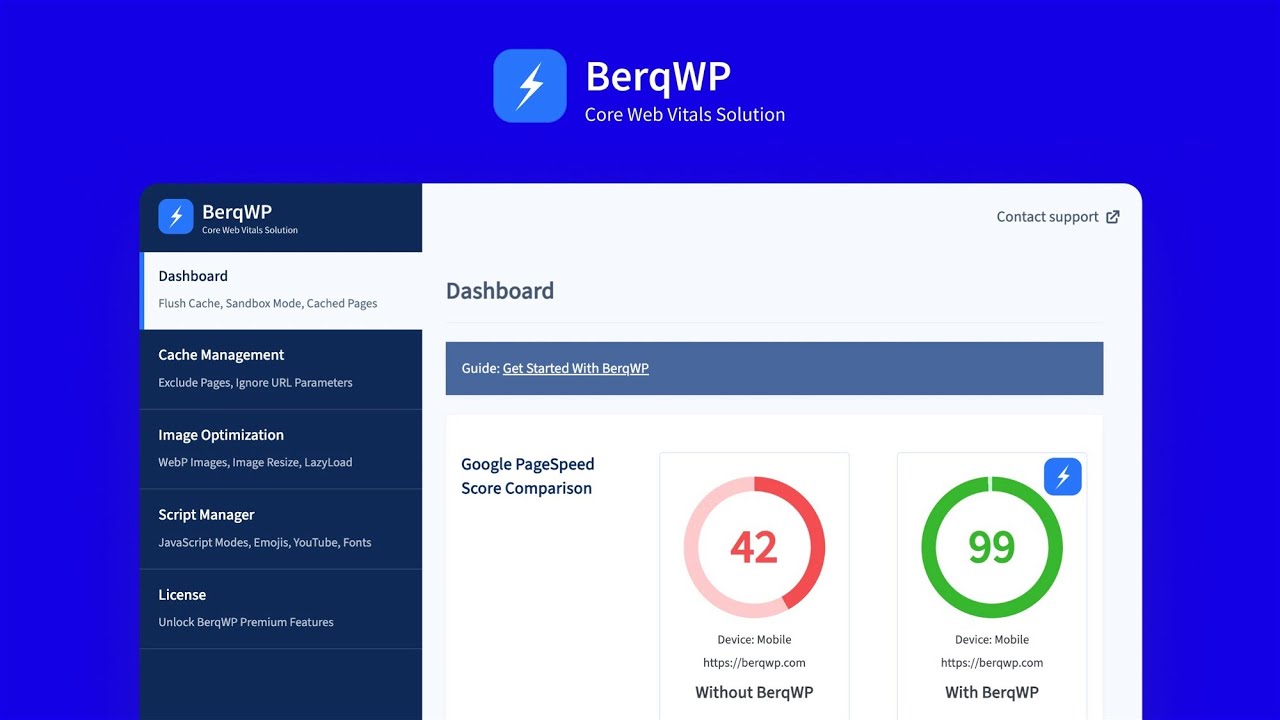 BerqWP Lifetime Deal - WordPress PageSpeed Optimization Plugin