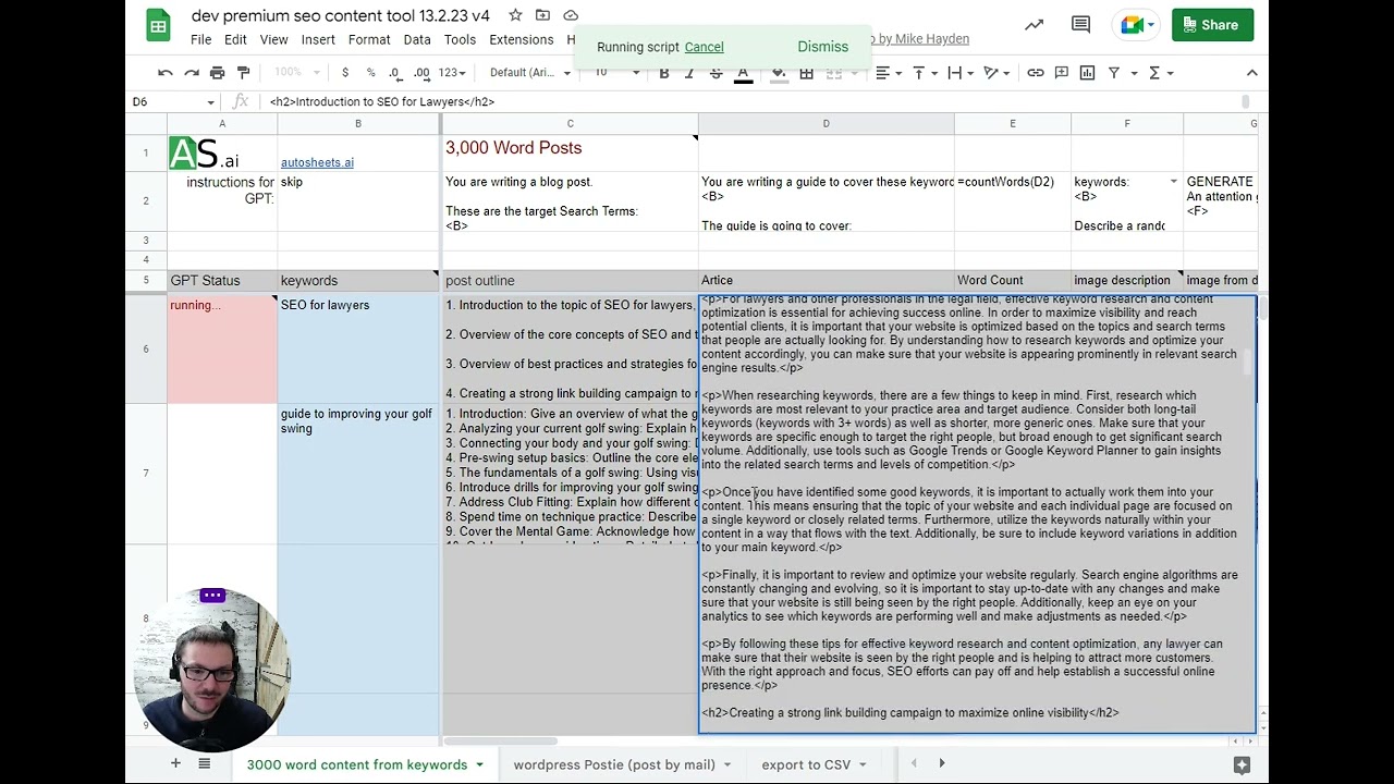 Premium Tool - Bulk GPT 3,000 Word Blog Writer