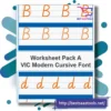 Vic Modern Cursive Font Worksheet Pack A